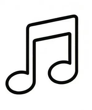 a black and white photo of a music note.webp